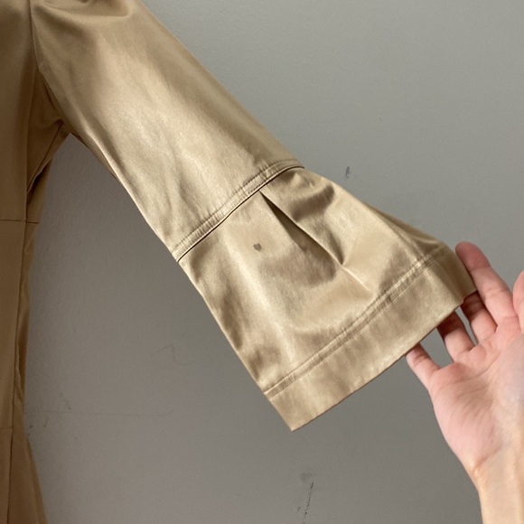 Vintage Y2K Satin Bell Sleeve Trench Jacket - Picture 10 of 16